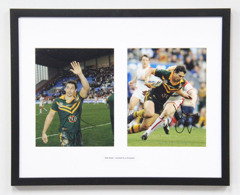 Load image into Gallery viewer, Billy Slater - Farewell to a Champion, Personally Signed Twice, Framed
