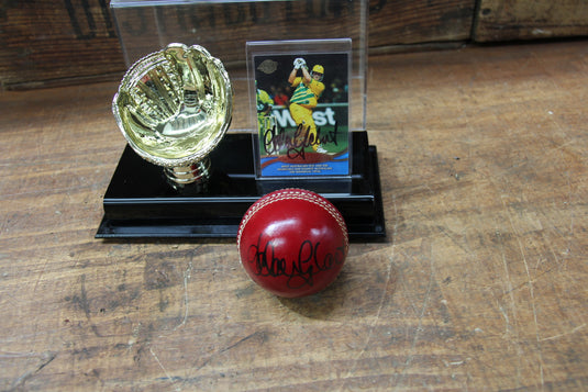 Adam Gilchrist Twice-Signed Career Tribute