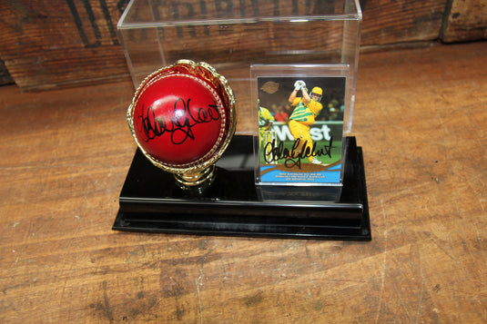 Adam Gilchrist Twice-Signed Career Tribute