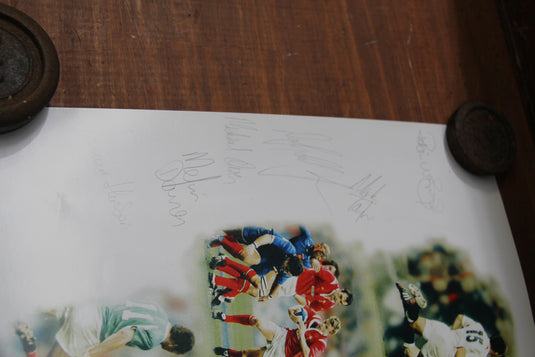 Wales 2005 Grand Slam Winning Rugby Team Hand Signed Poster