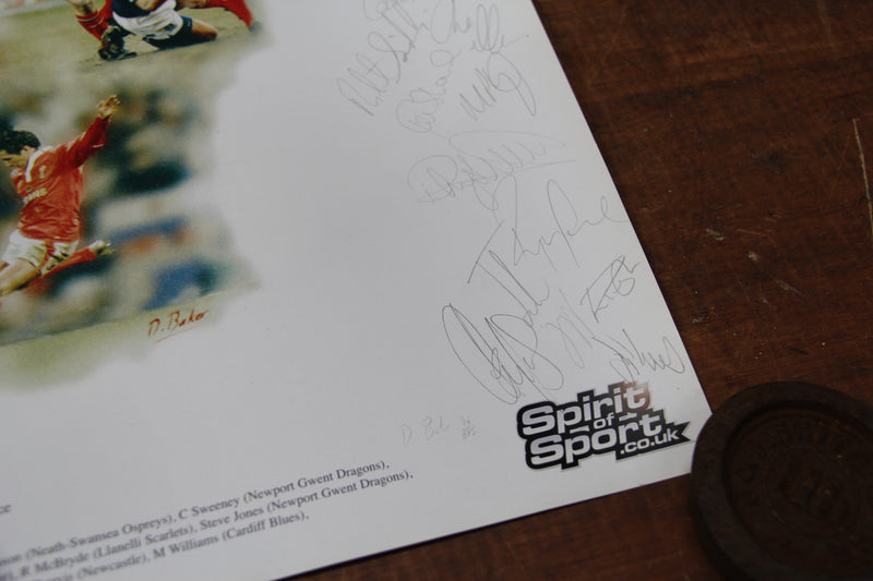 Load image into Gallery viewer, Wales 2005 Grand Slam Winning Rugby Team Hand Signed Poster

