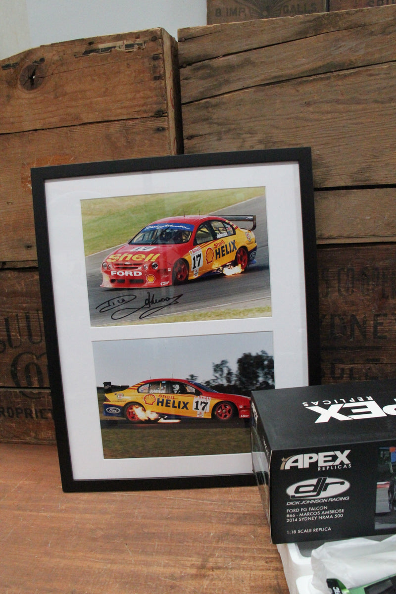 Load image into Gallery viewer, Marcos Ambrose 1:18 FG Falcon Model + Dick Johnson Signed Tribute
