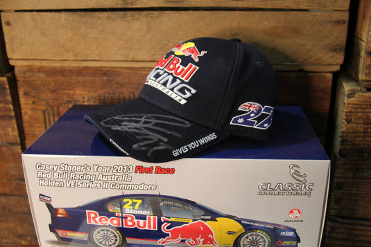 Casey Stoner Personally Signed 1:18 Holden VE Commodore + Signed Red Bull Cap