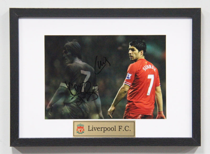 Load image into Gallery viewer, Liverpool's Greatest #7s - Kenny Dalglish &amp; Luis Suarez - Personally Signed Dual Image
