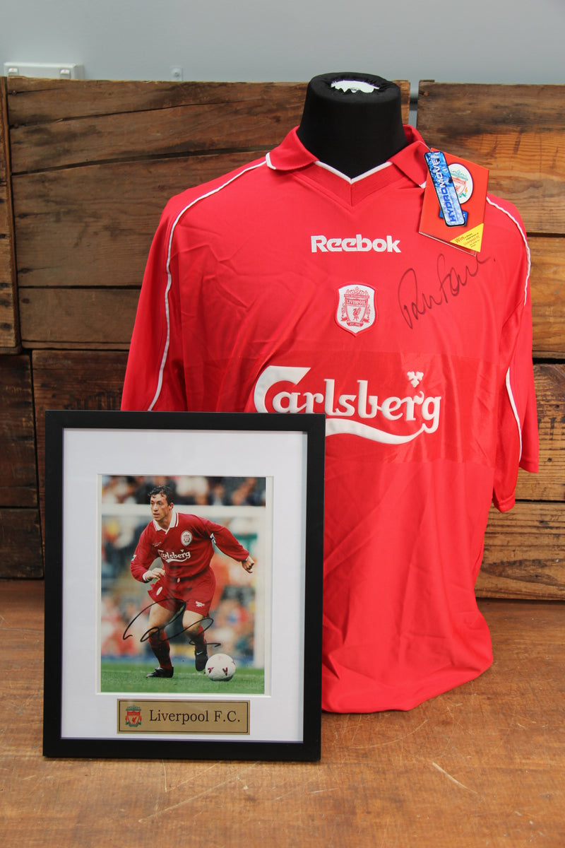Load image into Gallery viewer, Robbie Fowler Personally Signed Liverpool FC Shirt and Signed/Framed Photo

