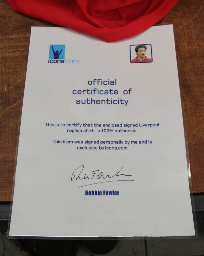 Load image into Gallery viewer, Robbie Fowler Personally Signed Liverpool FC Shirt and Signed/Framed Photo
