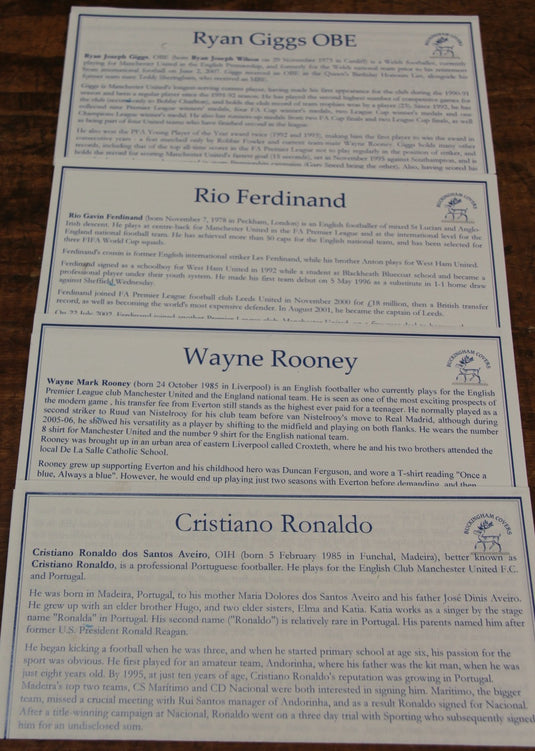 Manchester United FDC Personally Signed by Ronaldo, Giggs, Rooney, Ferdinand