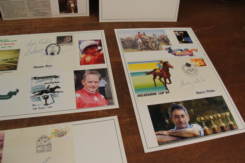 Load image into Gallery viewer, Horse Racing - Legends of the Track Signed by a Multitude of Stars
