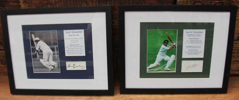 Load image into Gallery viewer, India - Sachin Tendulkar and Sunil Gavaskar Personally Signed Tributes (2)
