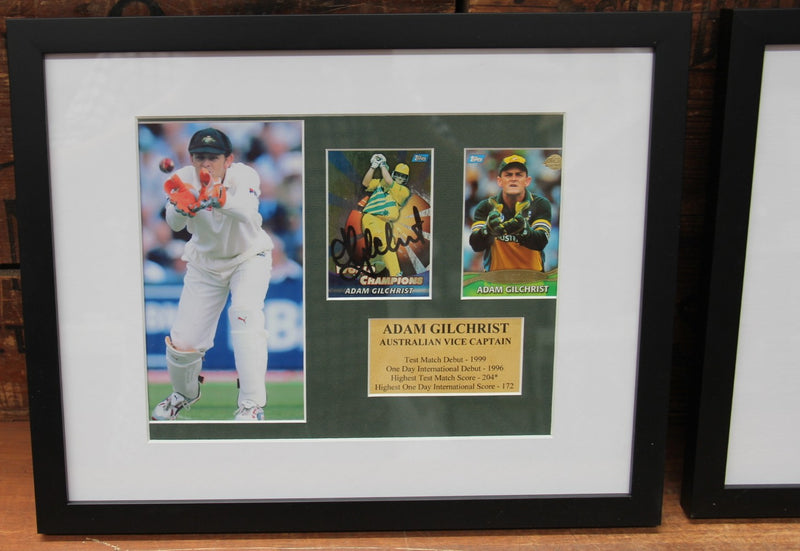 Load image into Gallery viewer, Aussie Wicketkeeping Greats - Gilchrist, Healy, Marsh - Personally signed/Framed
