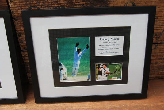 Aussie Wicketkeeping Greats - Gilchrist, Healy, Marsh - Personally signed/Framed