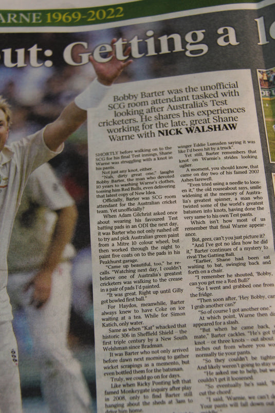 Shane Warne's Final Test - Collection Including Signed & Inscribed NSW Blues Shirt