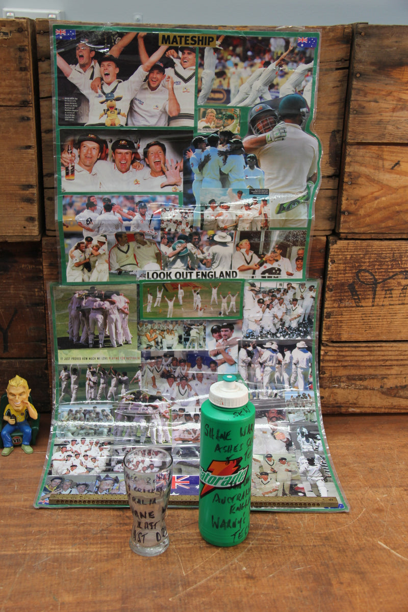 Load image into Gallery viewer, Shane Warne's Final Test - Collection Including Gatorade Bottle and Glass
