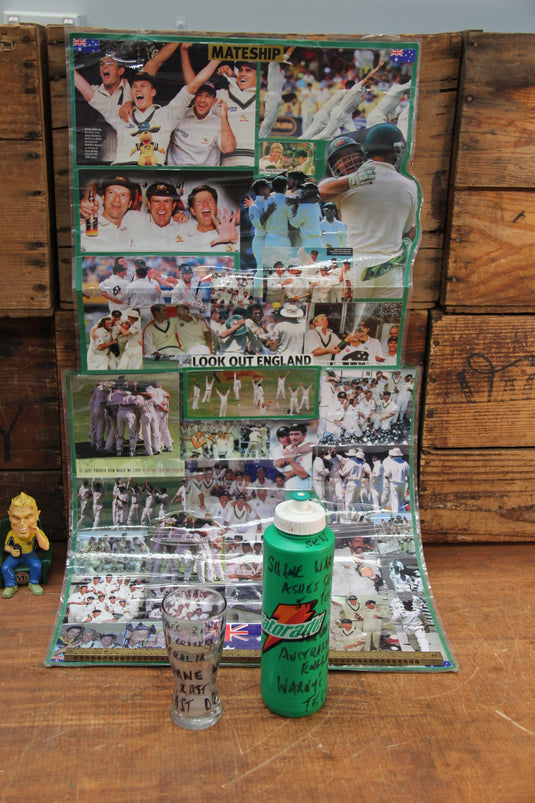 Shane Warne's Final Test - Collection Including Gatorade Bottle and Glass