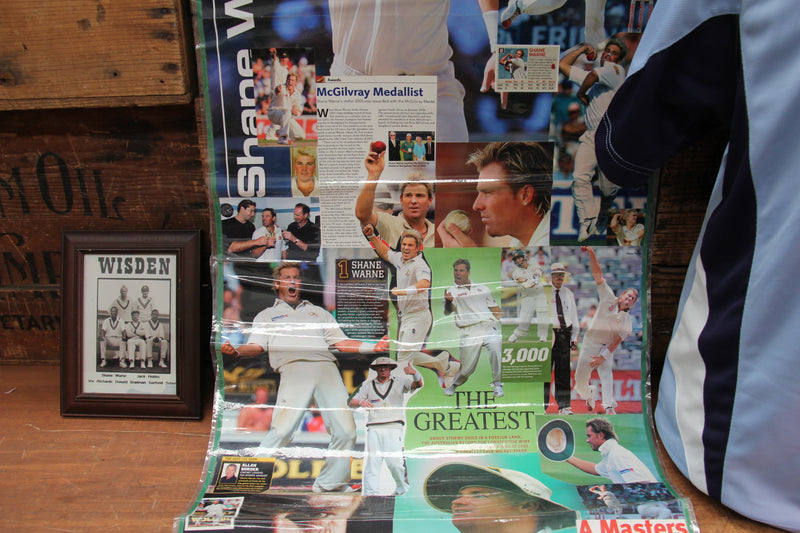 Load image into Gallery viewer, Shane Warne's Final Test - Collection Including Signed &amp; Inscribed NSW Blues Shirt
