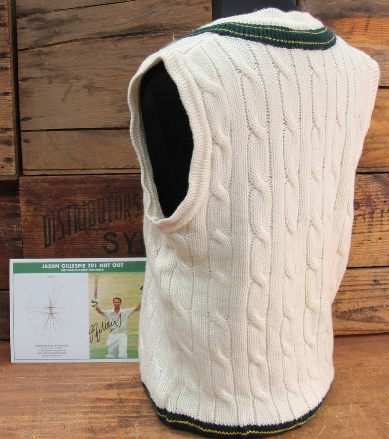 Load image into Gallery viewer, Australian Cricket - Jason Gillespie's Test Worn Sleeveless Jumper
