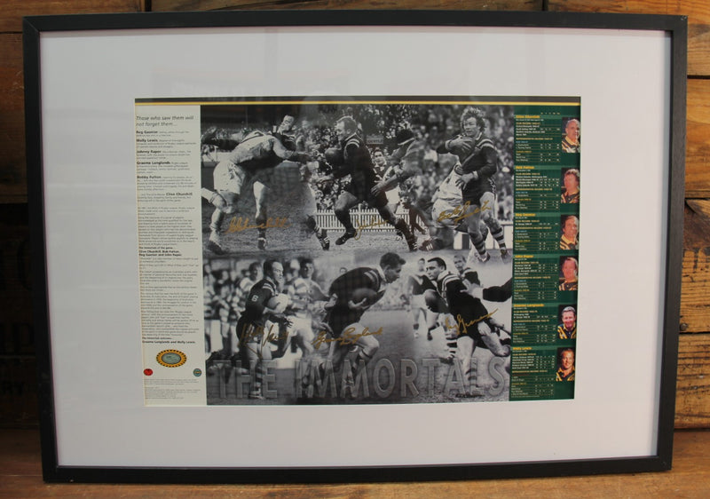 Load image into Gallery viewer, 'The Immortals" - NRL Licensed - Personally Signed by 5, Framed
