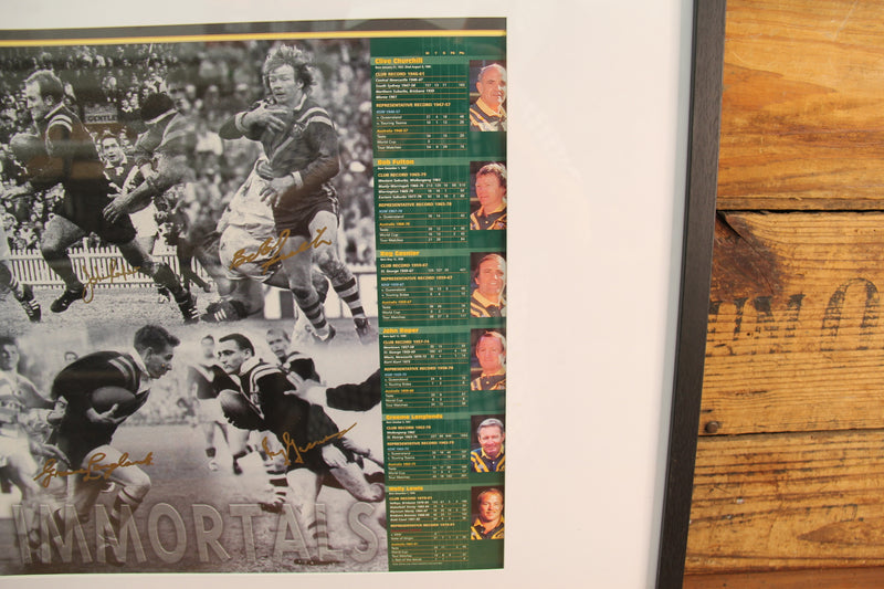 Load image into Gallery viewer, 'The Immortals" - NRL Licensed - Personally Signed by 5, Framed
