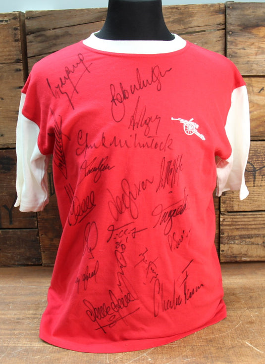 Arsenal Retro Shirt Personally Signed by a Host of Legends