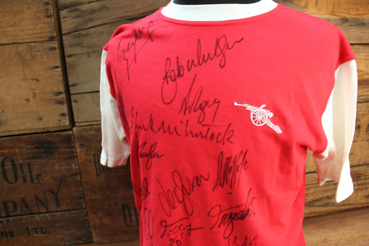 Arsenal Retro Shirt Personally Signed by a Host of Legends
