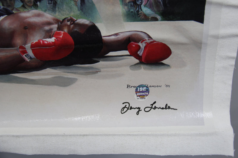 Load image into Gallery viewer, Muhammad Ali Personally Signed Canvas Giclee Plus Bonus Frazier Signed Vinyl
