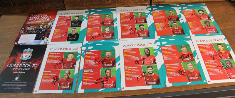 Load image into Gallery viewer, Liverpool FC 2019 Team-Signed Liverpool Annual Pages - ready to frame

