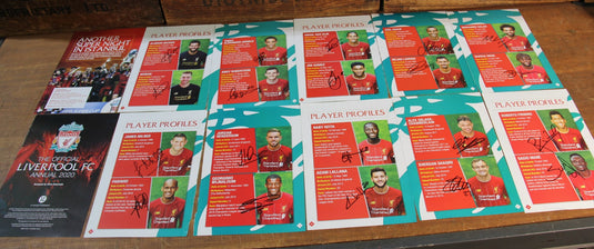 Liverpool FC 2019 Team-Signed Liverpool Annual Pages - ready to frame