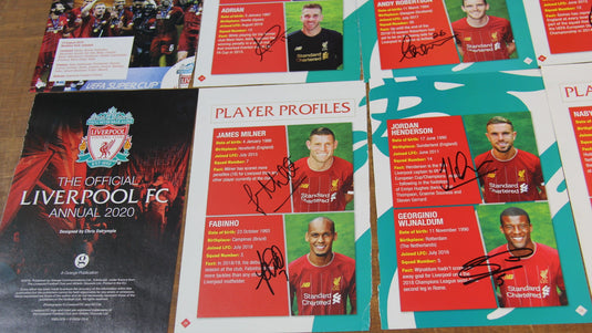 Liverpool FC 2019 Team-Signed Liverpool Annual Pages - ready to frame