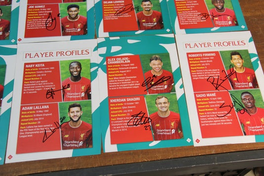 Liverpool FC 2019 Team-Signed Liverpool Annual Pages - ready to frame