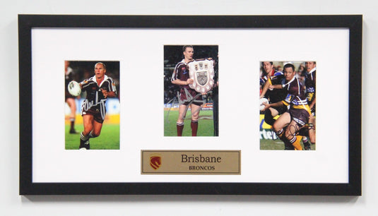Brisbane Broncos/Qld - Unique Legends - Personally Signed by Langer, Lockyer, Walters