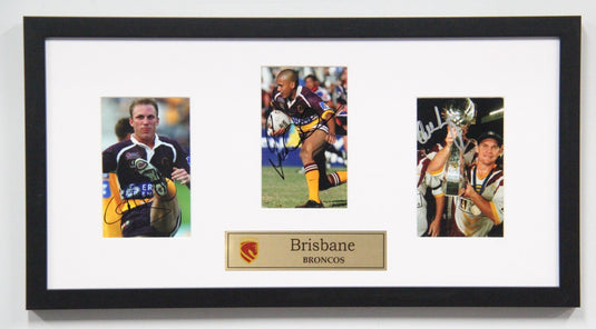 Brisbane Broncos - Unique Legends - Personally Signed by Langer, Lockyer, Hodges