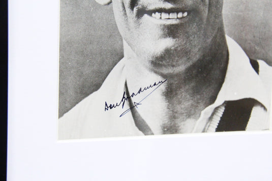 Sir Donald Bradman Personally Signed Photo, Framed - Exceptional Provenance