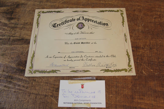 Sir Donald Bradman Personally Signed Photo, Framed - Exceptional Provenance