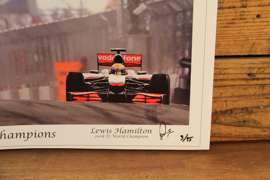 Lewis Hamilton and Jensen Button Personally Signed Picture