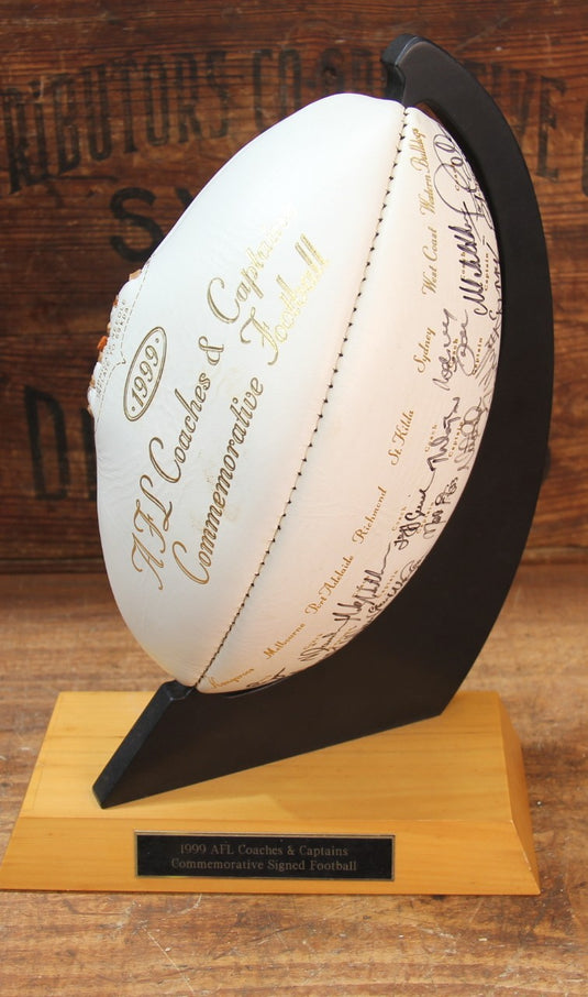 AFL 1999 Coaches & Captains (of all teams) Personally Signed Commemorative Football