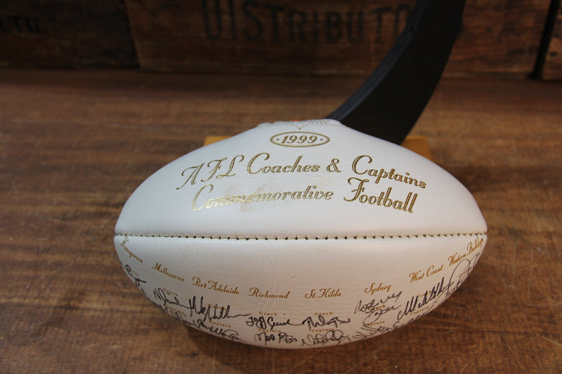 Load image into Gallery viewer, AFL 1999 Coaches &amp; Captains (of all teams) Personally Signed Commemorative Football

