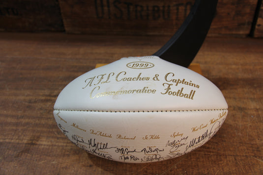 AFL 1999 Coaches & Captains (of all teams) Personally Signed Commemorative Football