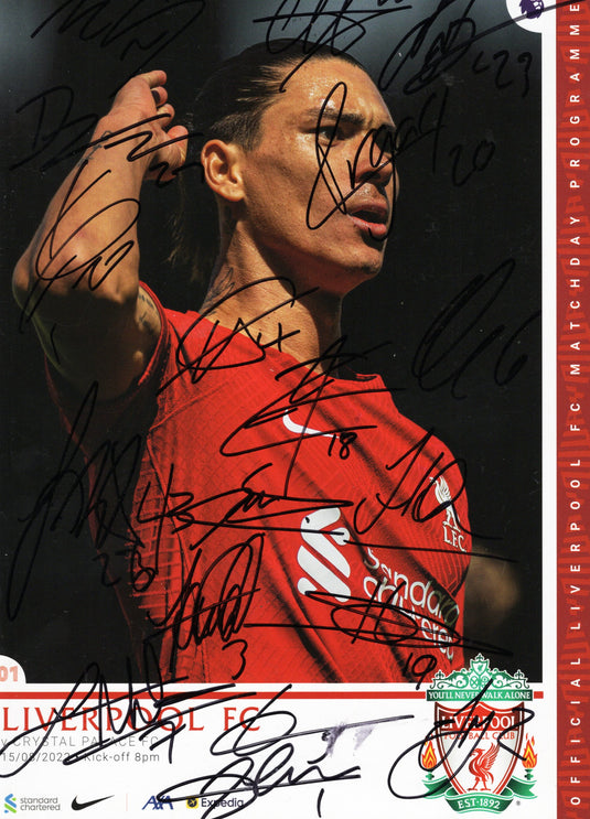Liverpool FC 2022 Program Personally Signed by 17
