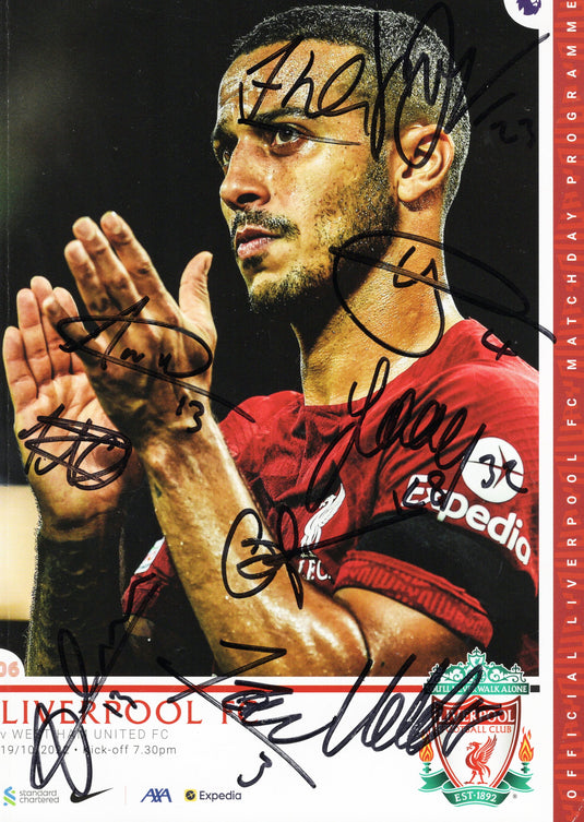 Liverpool FC 2022 Program Personally Signed by 10