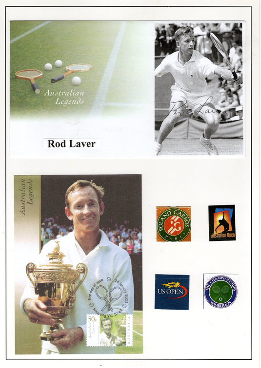 Rod Laver Personally Signed Tribute