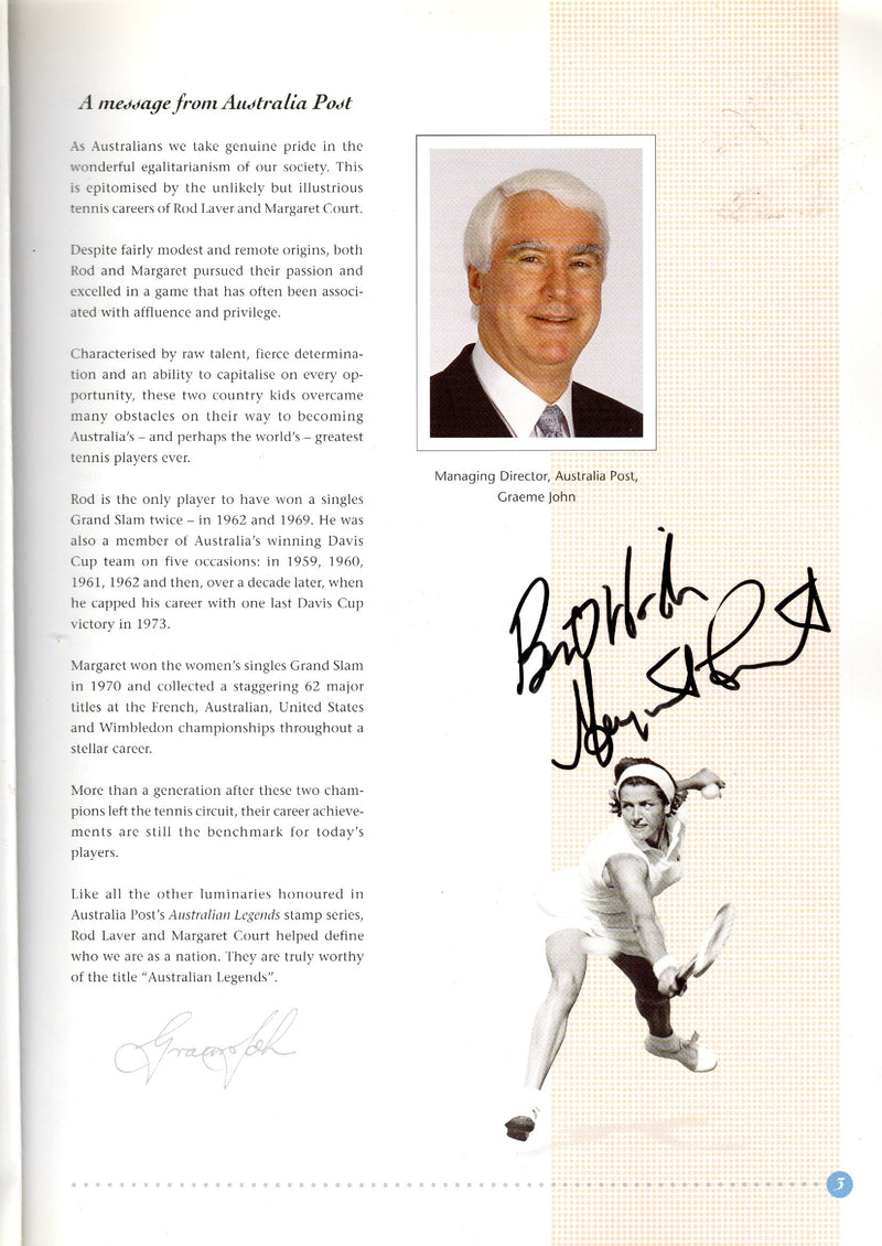 Load image into Gallery viewer, Rod Laver and Margaret Court Personally Signed (Twice) Tribute Publication
