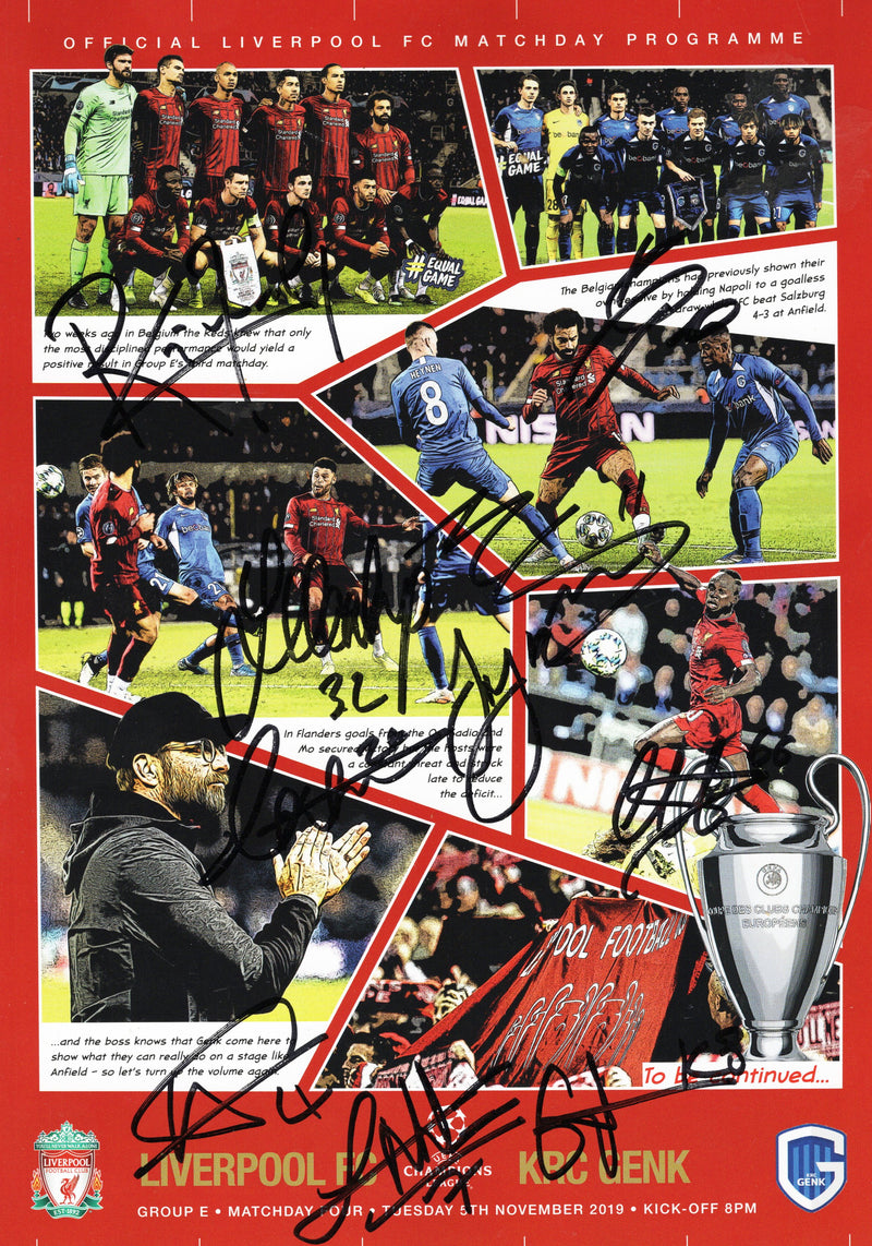 Load image into Gallery viewer, Liverpool FC Champions League Program Personally Signed by 10
