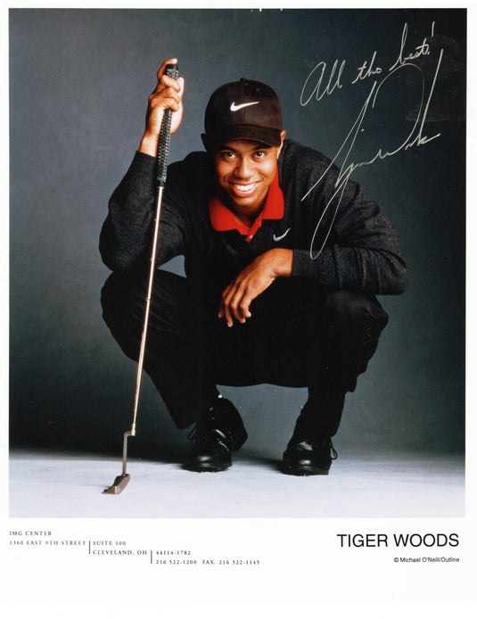 Tiger Woods Personally Signed IMG Management Photo