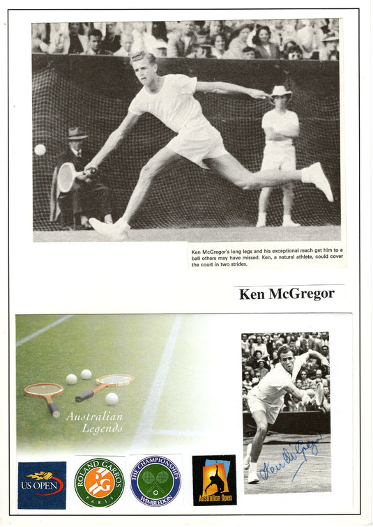 Legends of Tennis Personally Signed Collection, 1945-2001