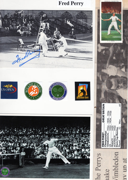 Legends of Tennis Personally Signed Collection, 1945-2001