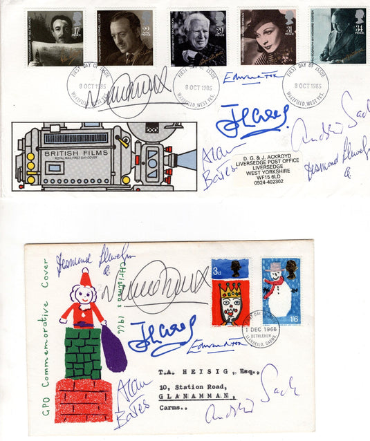 John Cleese, Andrew Sachs, Q, Vinnie J, Fox and Bates Personally Signed Collage
