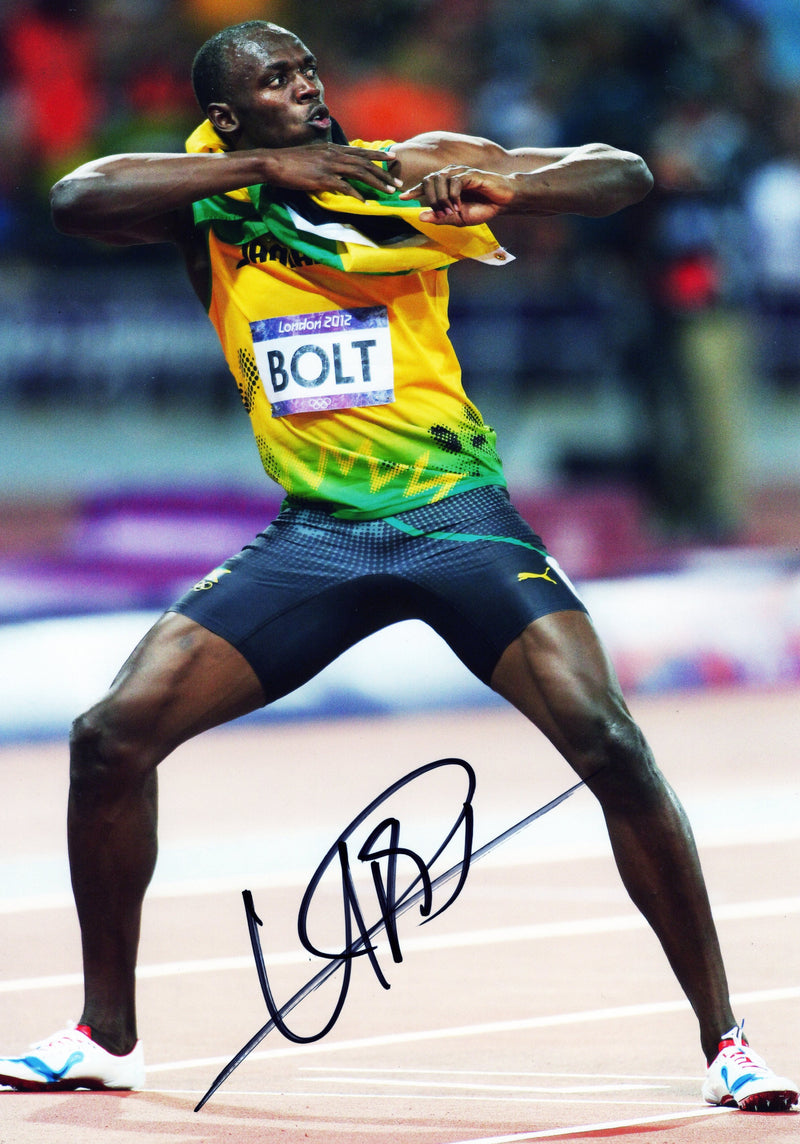 Load image into Gallery viewer, Usain Bolt Personally Signed "Lightning" Photo
