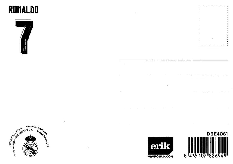 Load image into Gallery viewer, Cristiano Ronaldo Real Madrid Personally Signed CR Postcard
