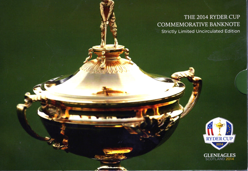 Load image into Gallery viewer, 2014 Ryder Cup Bank Note Signed McIlroy, Poulter, McDowell, Donaldson, Bjorn, Gallacher
