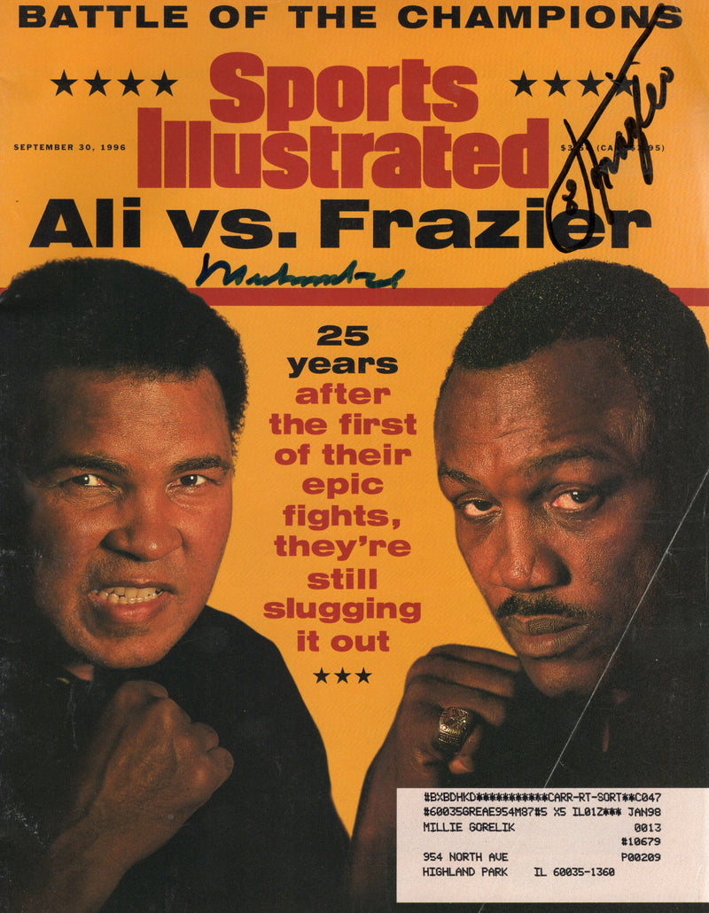 Load image into Gallery viewer, Muhammad Ali &amp; Joe Frazier Personally Signed Sports Illustrated Magazine
